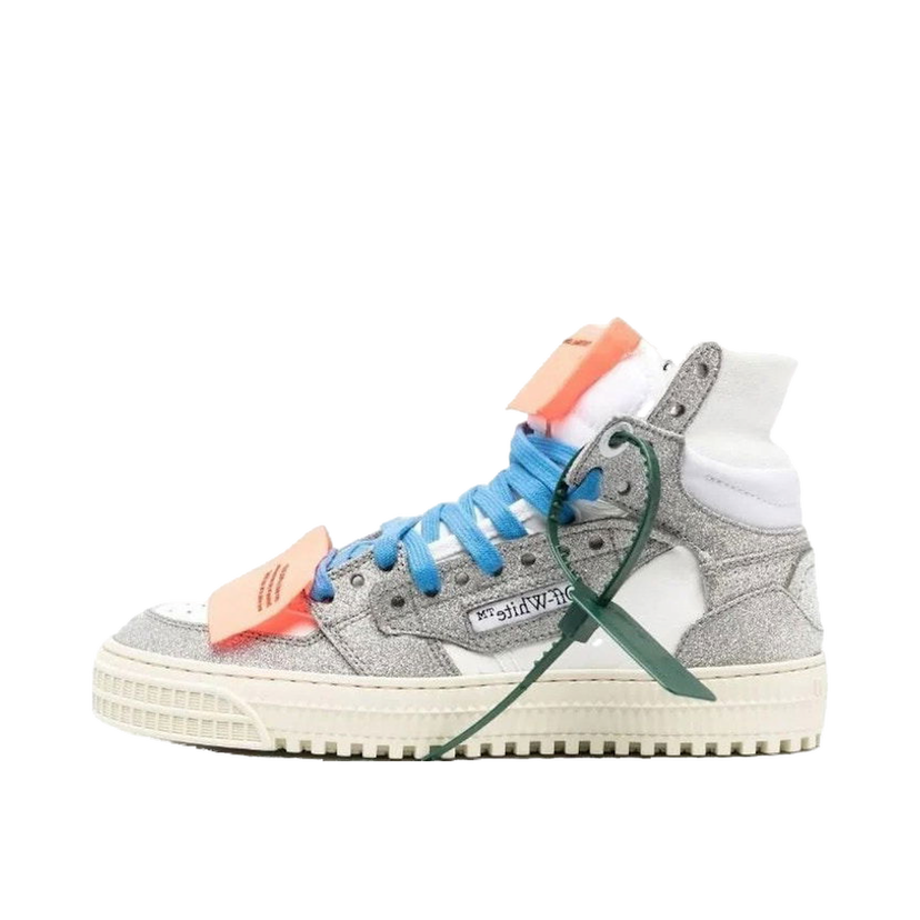 Sneakers og sko Off-White 3.0 Off Court High-Top White Silver Glitter W Grå | OWIA112S23LEA0050172