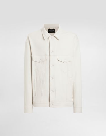 Jakke Dolce & Gabbana Dolce & Gabbana Cotton Fleece Jacket Hvid | G9BKBTHU7O5W0802, 0