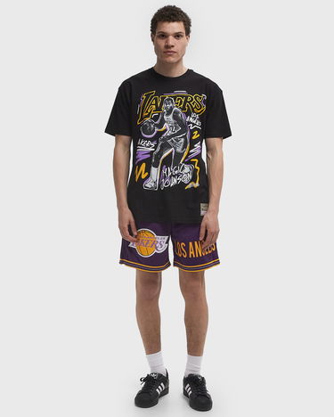 T-shirt Mitchell & Ness Mitchell & Ness Los Angeles Lakers Magic Johnson Chalked Up T-Shirt Sort | TP10221-LALBLCK, 2