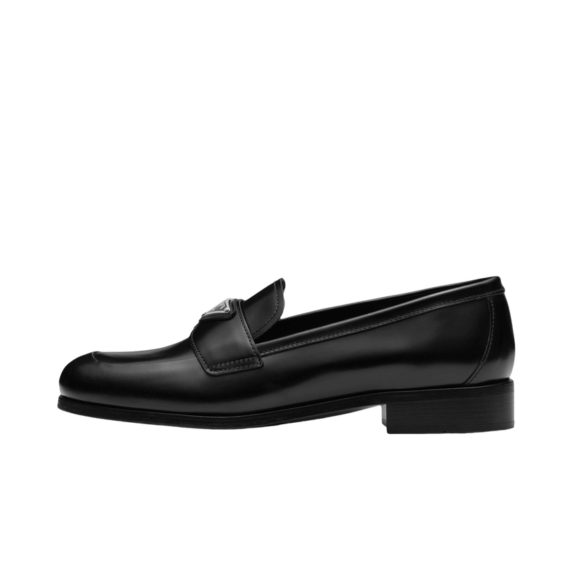 Sneakers og sko Prada 25mm Penny Loafer Brushed Leather Sort | 1D902M_055_F0002_F_025