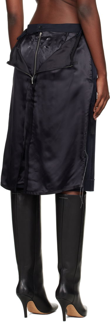 Nederdel Maison Margiela Maison Margiela Reverse Midi Skirt Mørkeblå | S51ME0045 MTN107, 2