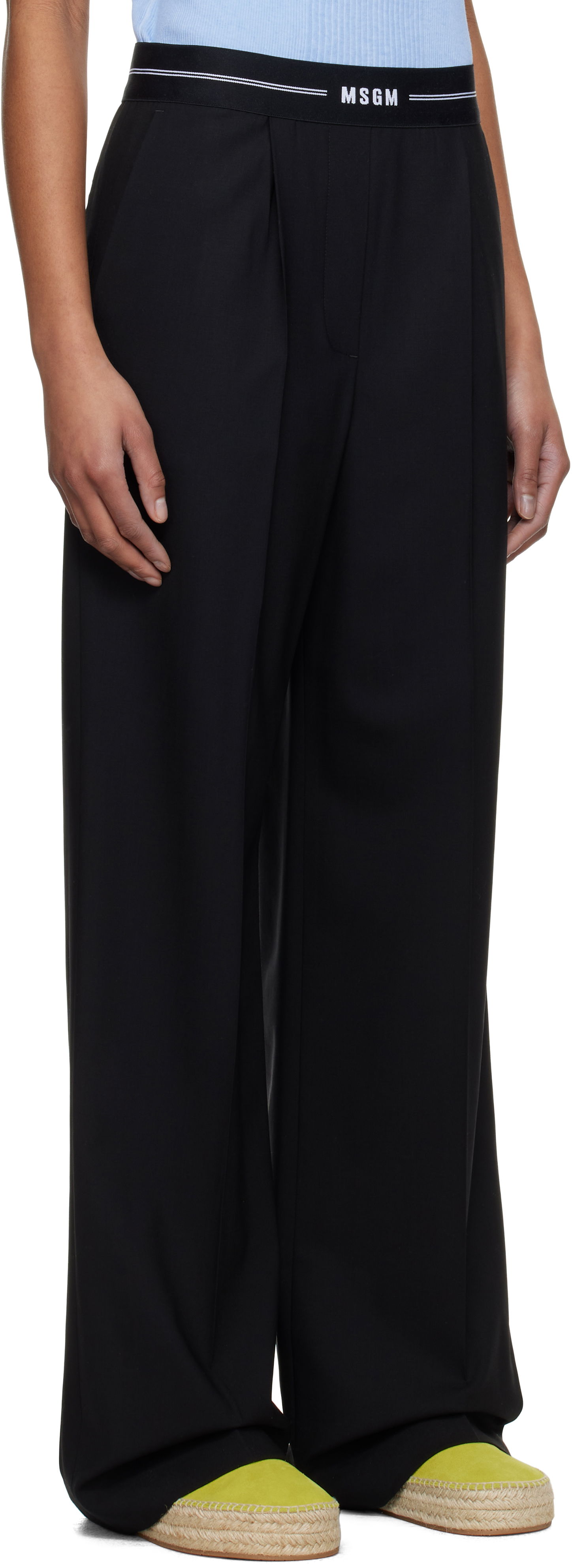 Bukser MSGM MSGM Pleated Trousers Sort | 3841MDP14 257127, 1