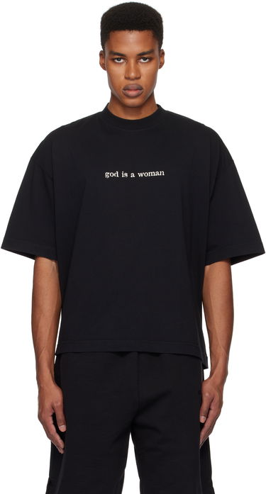 T-shirt VETEMENTS 'God Is A Woman' Cropped Boxy T-Shirt Sort | UA66TR725B, 0