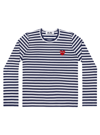 Skjorte Comme des Garçons PLAY Heart Logo Tee Mørkeblå | AZ T010 051 1