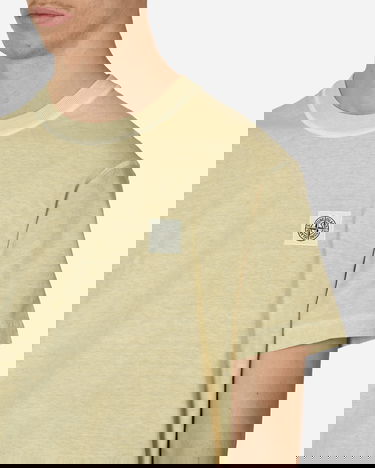 T-shirt Stone Island Garment Dyed Logo T-Shirt Beige | 801523757 V0191, 5