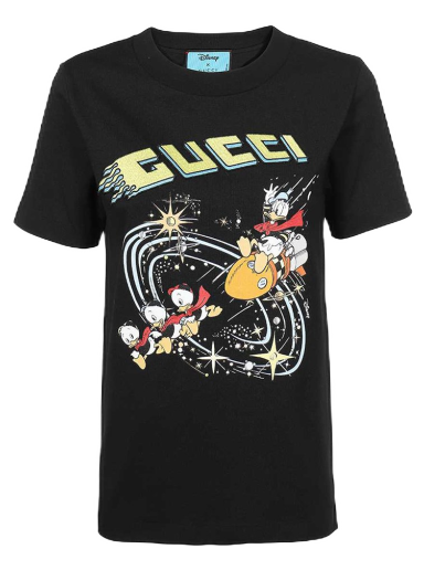 T-shirt Gucci Disney Donald Duck x Rocket T-Shirt Sort | 644671 XJDBD 1043