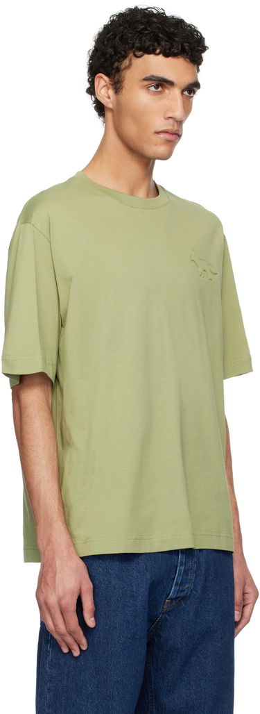 T-shirt MAISON KITSUNÉ Maison Kitsuné Embossed Fox Oversize T-Shirt Sort | OM00116KJ7016, 4
