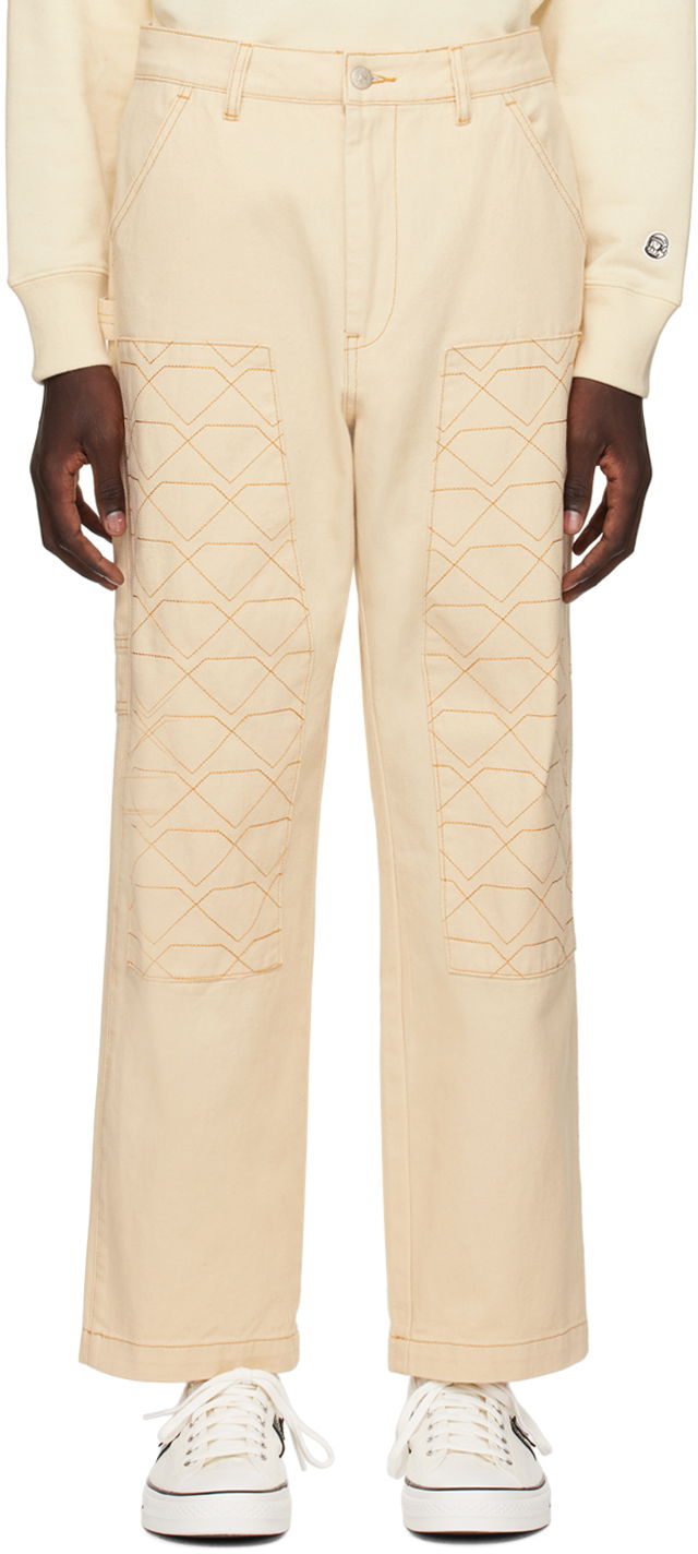 Bukser BILLIONAIRE BOYS CLUB Diamonds & Dollars Trousers Beige | B23414