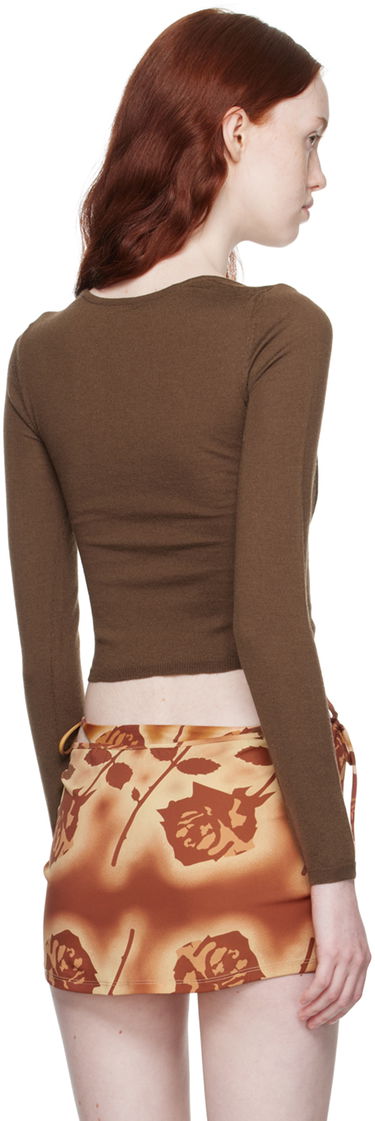 Sweater Miaou Miaou Delphine Cutout Crop Sweater Brun | 7104FFKCHE, 2