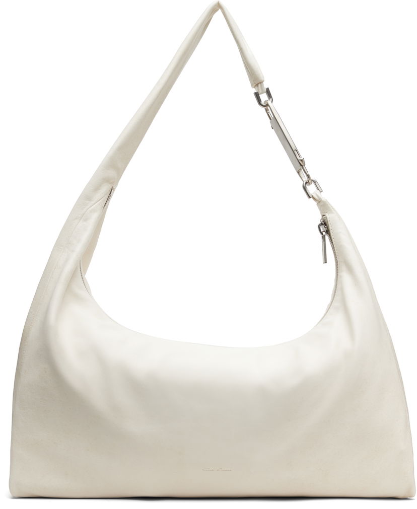 Skuldertaske Rick Owens Concordians Cropped Gemini Bag Hvid | RR02E1428 LBH