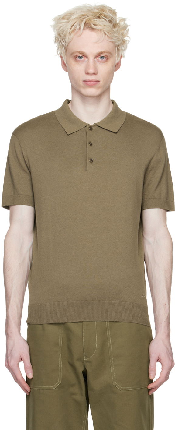 Polo skjorte A.P.C. Knit Polo Shirt Grøn | COGCN-H23193