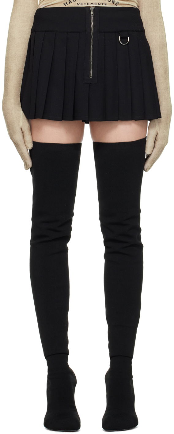 Nederdel VETEMENTS Pleated Miniskirt Sort | WE64SK120B