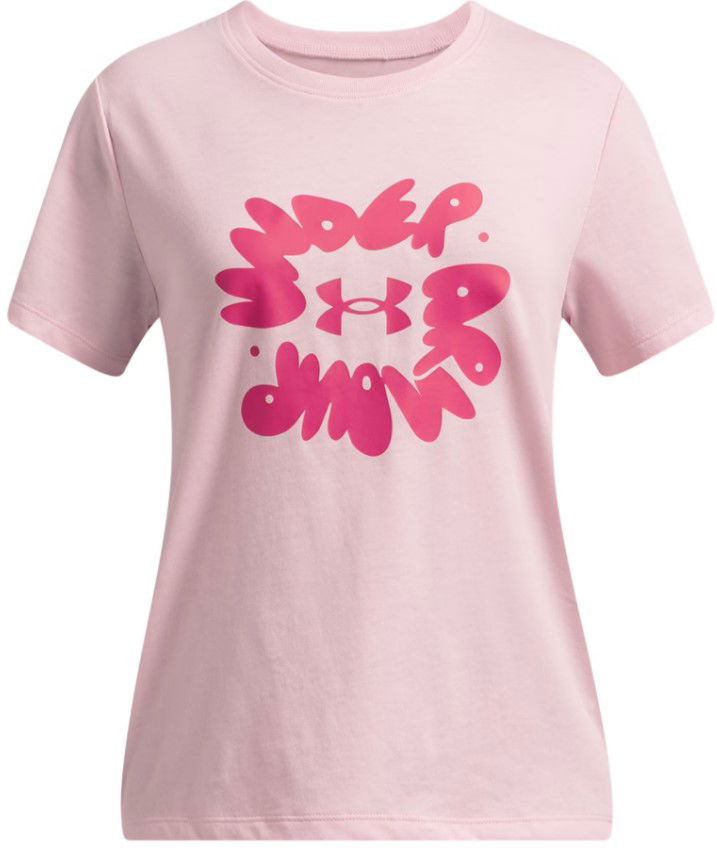 T-shirt Under Armour Under Armour Bubble Wordmark Short Sleeve T-Shirt Lyserød | 1389765-647