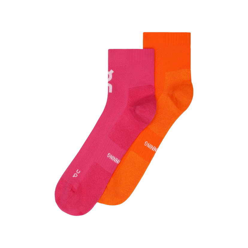Sokker On Running Core Run Mid Socks 2 Pairs Orange | 2UF10073889