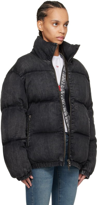 Puffer jakke Diesel Diesel W-Mons-A Denim Puffer Jacket Sort | A16077 0ABCB, 1