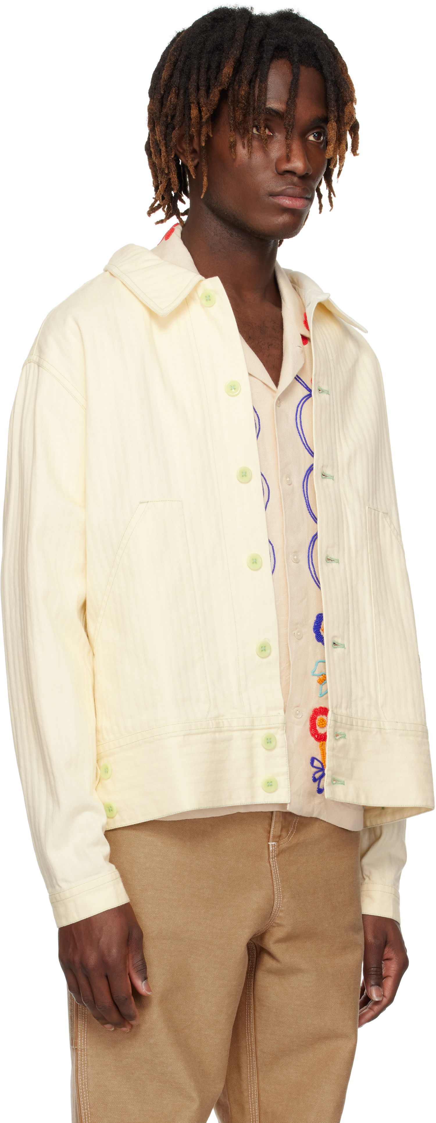 Jakke Bode Bode Greenskeeper Knolly Brook Jacket Gul | MRS25JA006, 1