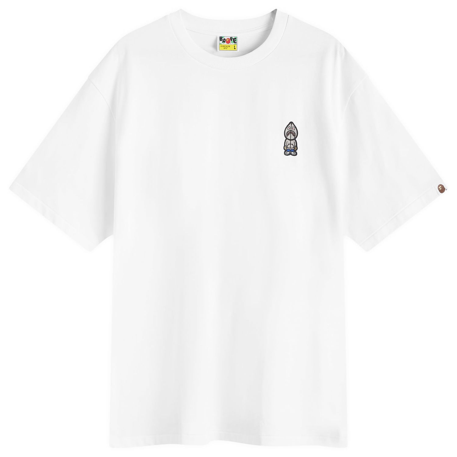 T-shirt BAPE A Bathing Ape One Point Shark Sejin T-Shirt Hvid | 001TEK301304M-WHT, 0