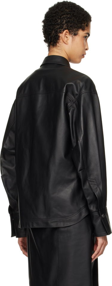 Skjorte The Attico Attico Eliza Leather Shirt Sort | 250WCB00074 LBT129AA, 2