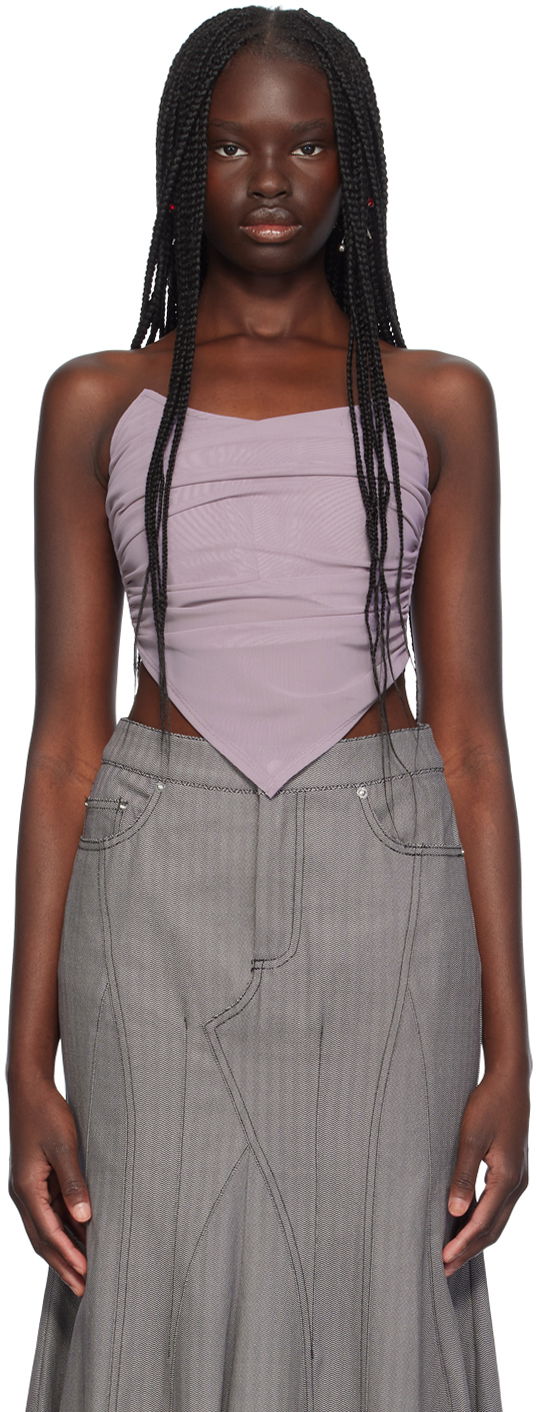 Nederdel Miaou Miaou Poppy Ruched Corset Top Grå | 7084PM3SMO, 0