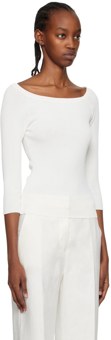 Tanktop Max Mara Max Mara Saturno Long Sleeve T-Shirt Hvid | 2313610632600 MM12121, 3