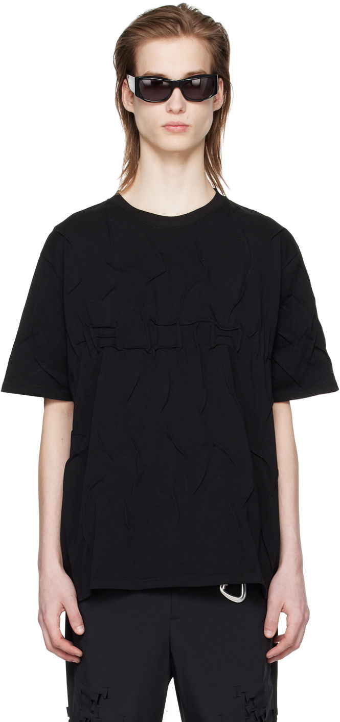 T-shirt HELIOT EMIL Quadratic Texture T-Shirt Sort | PRESS24_M_09_099_BLK01