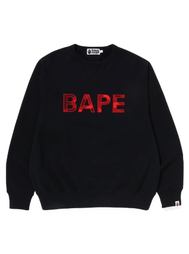 Sweater BAPE Patch Relaxed Fit Crewneck Sort | 1J30-113-007