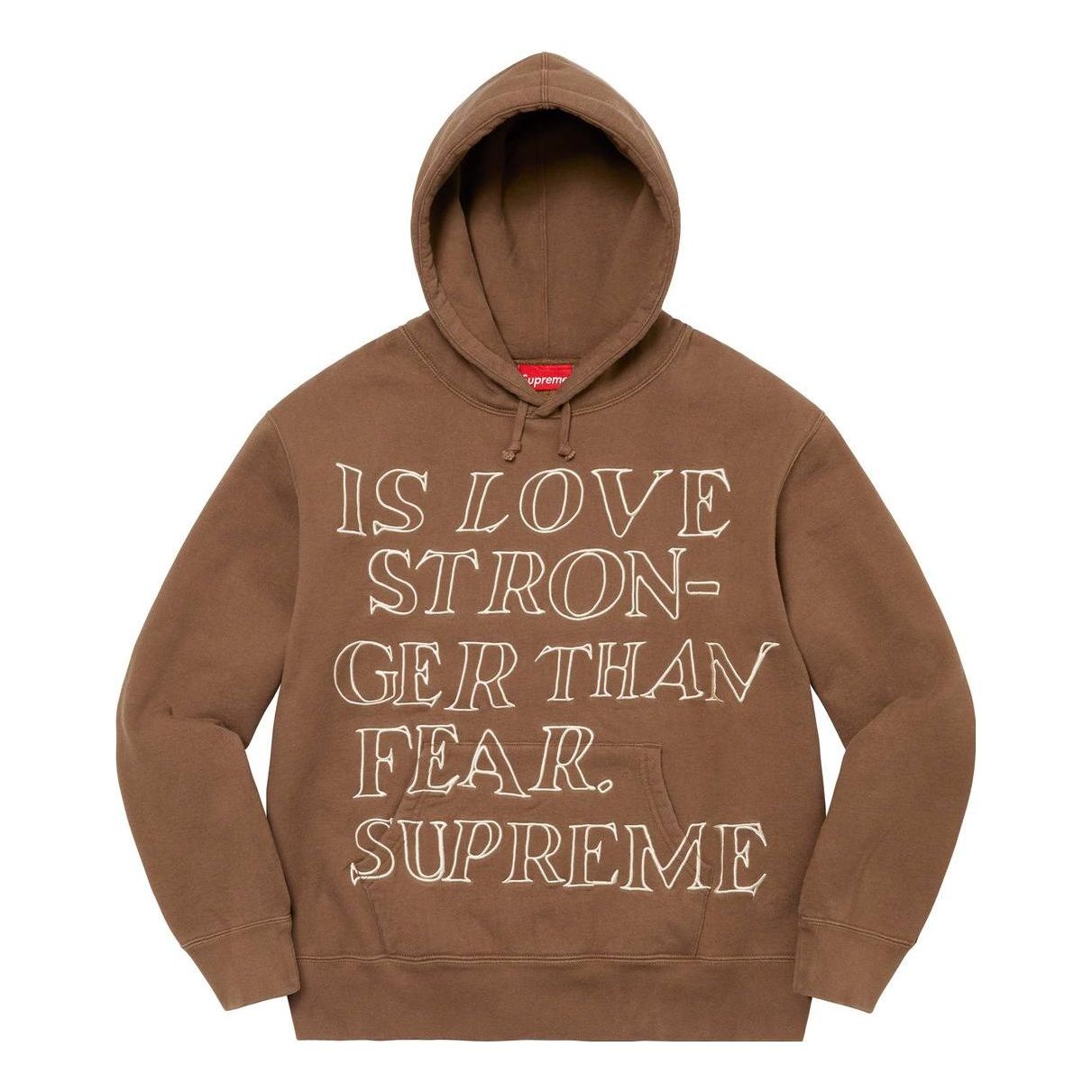 Sweatshirt Supreme Stronger Than Fear Graphic Print Hoodie Brun | SUP-SS23-083, 0