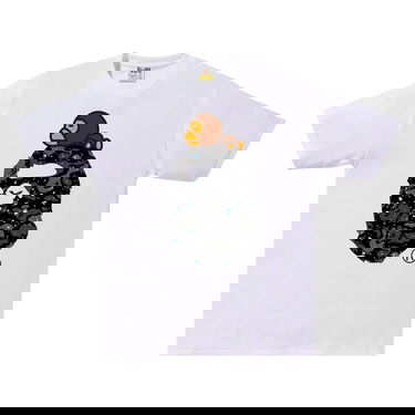 T-shirt BAPE Space Camo Milo On Big Ape Tee Hvid | 2F30 110 008 WHITE, 1