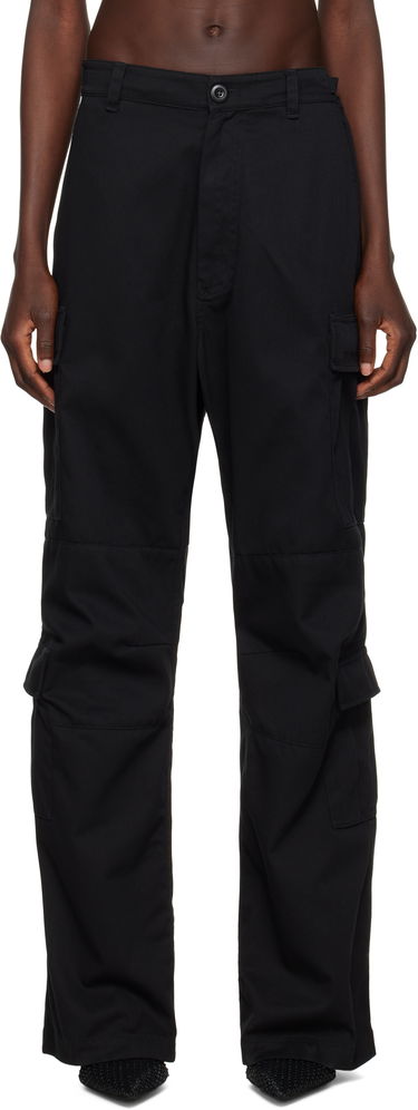 Cargo bukser Balenciaga Balenciaga Regular Fit Cargo Pants Sort | 814567 TRP09, 0