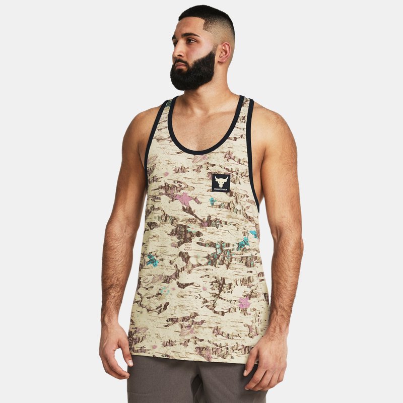 Tanktop Under Armour Project Rock Camo Tanktop mit Beige | 1383226-273, 0