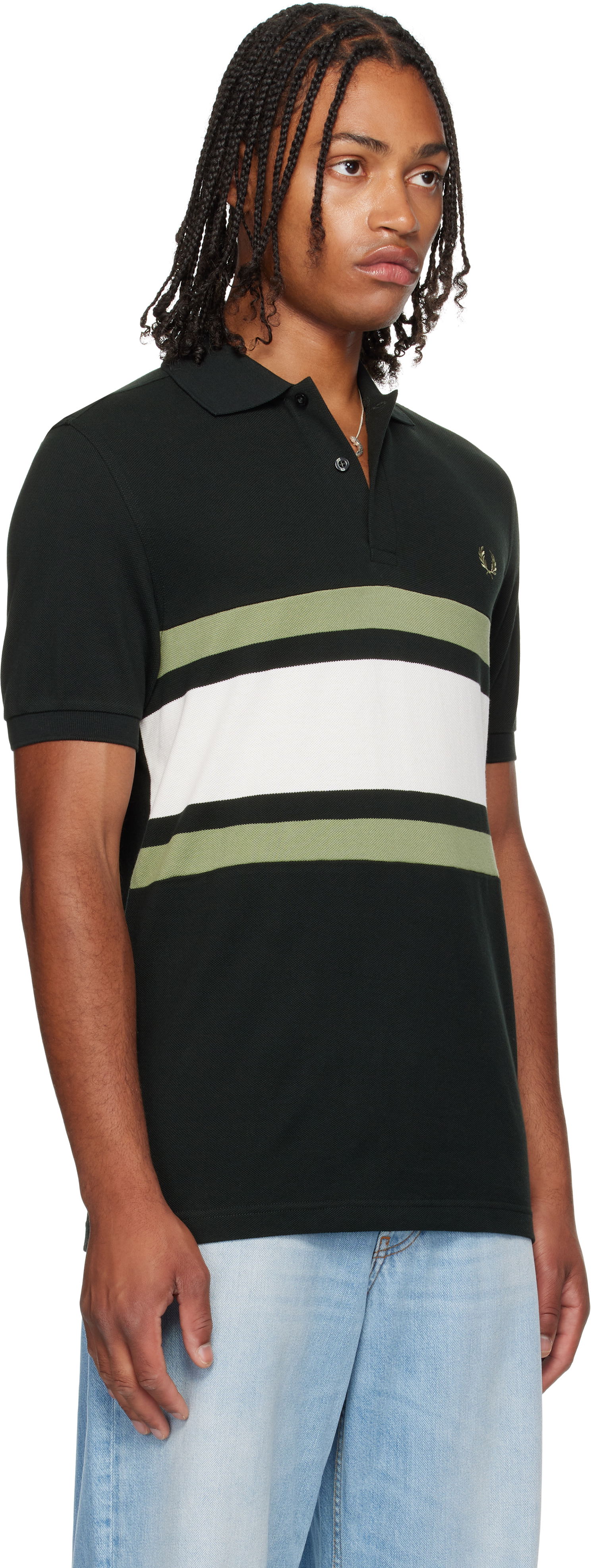 Polo skjorte Fred Perry Fred Perry Panelled Polo Sort | M9903, 1