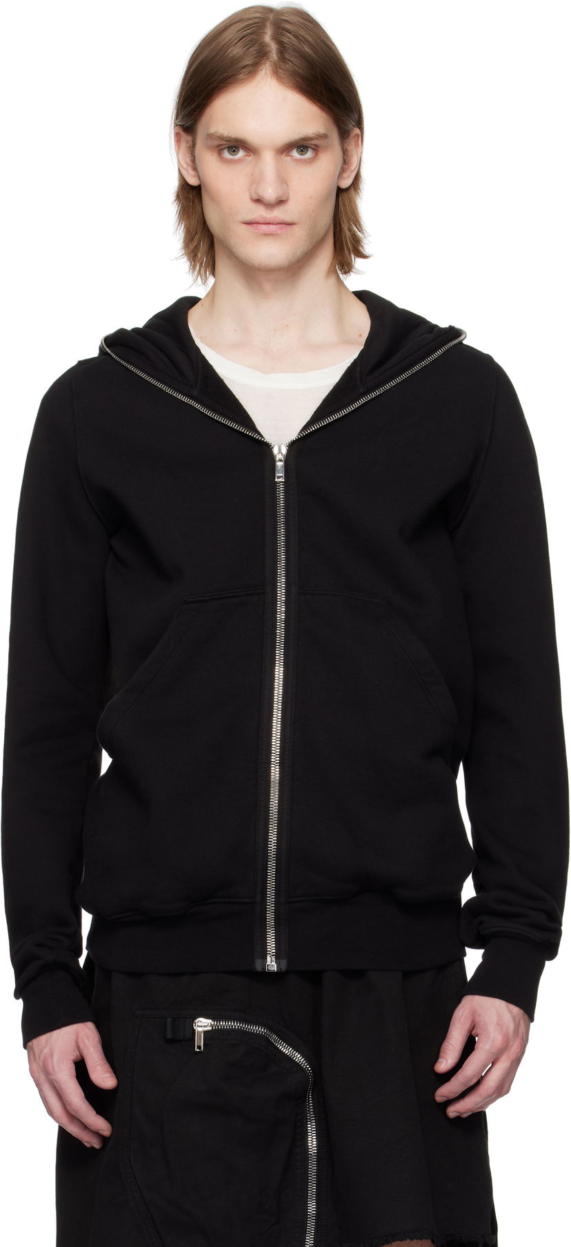 Sweatshirt Rick Owens Rick Owens DRKSHDW Hollywood Zip Hoodie Sort | DU01E3291 F