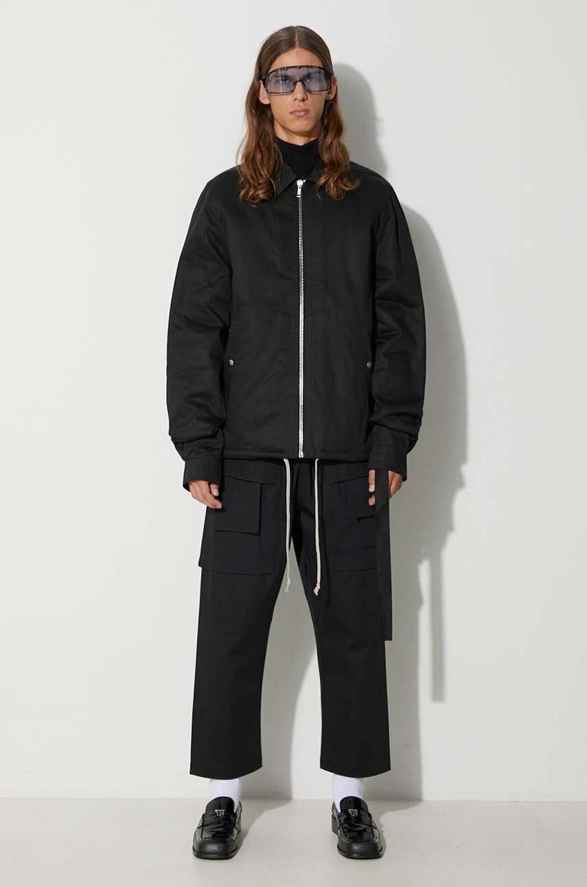 Jakke Rick Owens Cotton Jacket Sort | DU02C5783.TW, 1