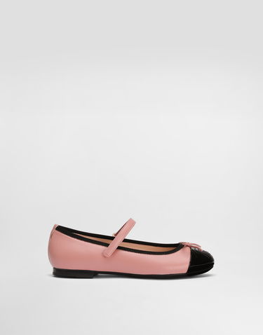 Tilbehør Dolce & Gabbana Dolce & Gabbana Patent Leather and Calfskin Ballet Flats Lyserød | D11273A79248B966, 0