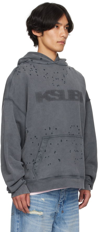 Sweatshirt Ksubi Ksubi Blasted Ekcess Hoodie Grå | MPF25FL005, 1