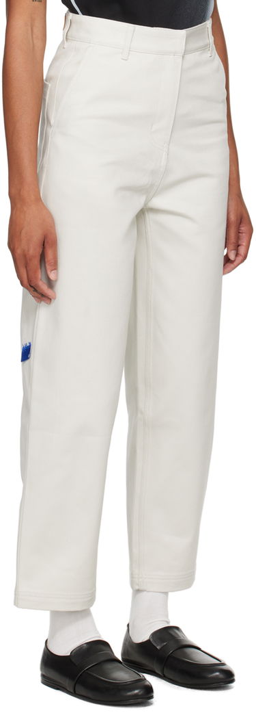 Bukser ADER ERROR Patch Trousers Hvid | BMSGFYBT0101IV, 4