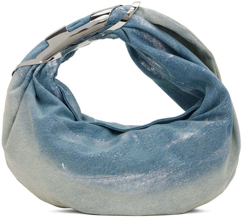 Håndtaske Diesel Small Grab-D Denim Bag Turkis | X09785 P6256, 0