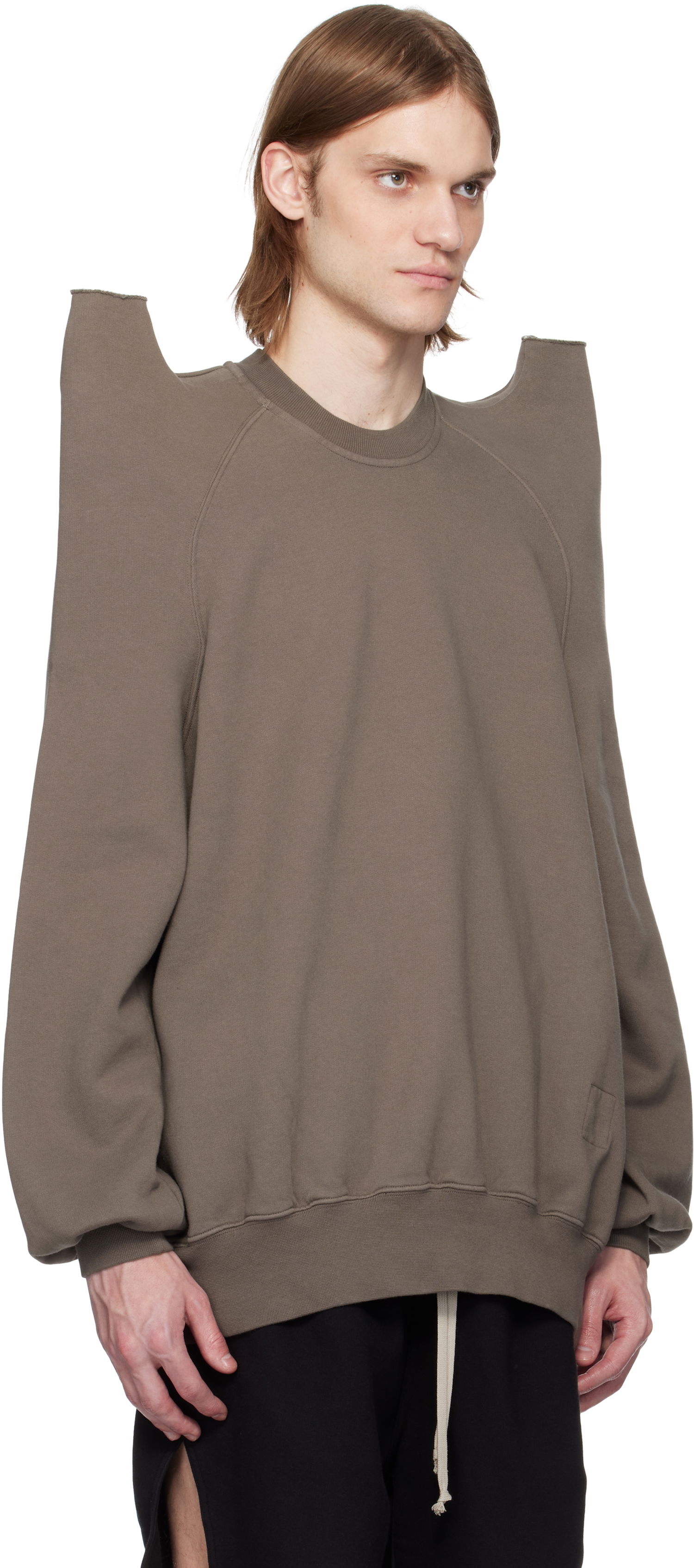 Sweater Rick Owens Rick Owens DRKSHDW Hollywood Tecsweat Sweatshirt Brun | DU01E3272 F, 1