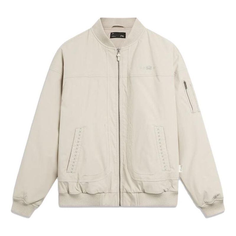 Bomberjakke Li-Ning Culture Bomber Jacket Beige | AJMT095-1, 0