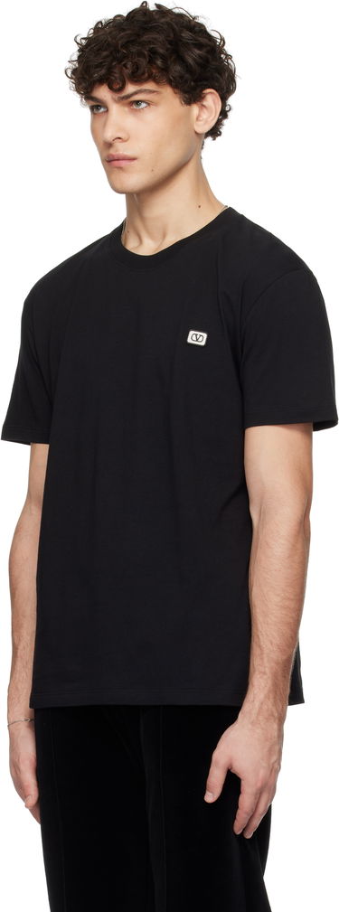 T-shirt Valentino Patch T-Shirt Sort | 6V3MG10VAQ8, 3