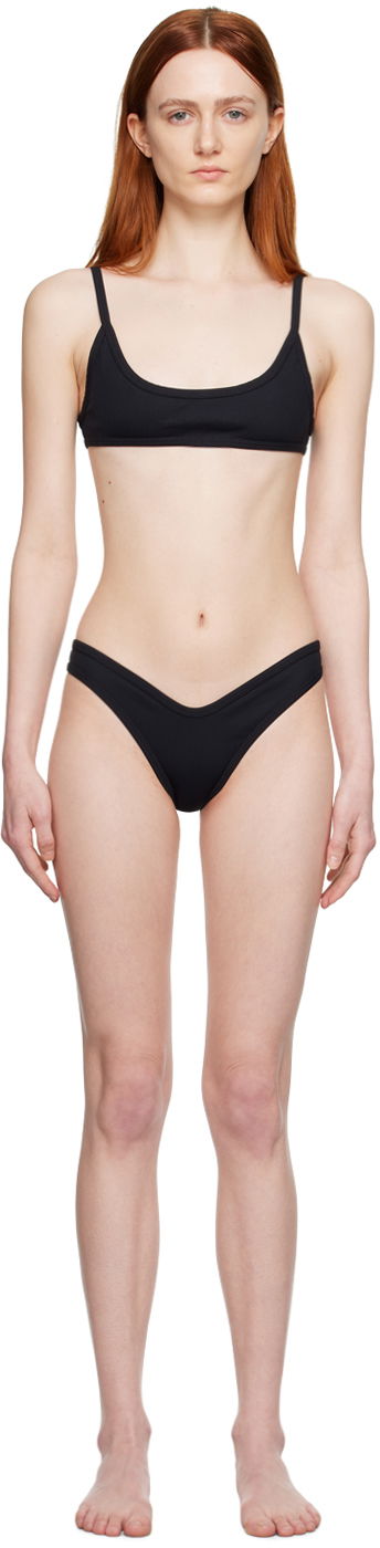 Badetøj The Attico Attico Scoop Neck Bikini Sort | 233WBB06 PA16