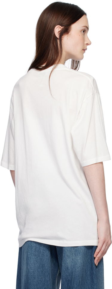 T-shirt Anine Bing Cason Graphic Print Cotton T-Shirt Hvid | A-08-10131-IVY1, 2