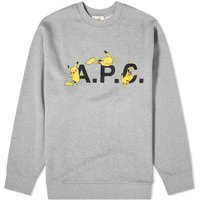 Sweater A.P.C. Pokémon Pikachu x Crewneck Grå | COGVF-H27863-PLB, 1