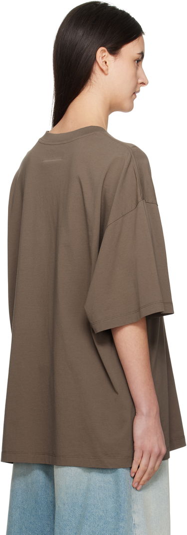 T-shirt Maison Margiela MM6 Maison Margiela Sunbleached Logo T-Shirt Brun | S52GC0342 S24312, 2