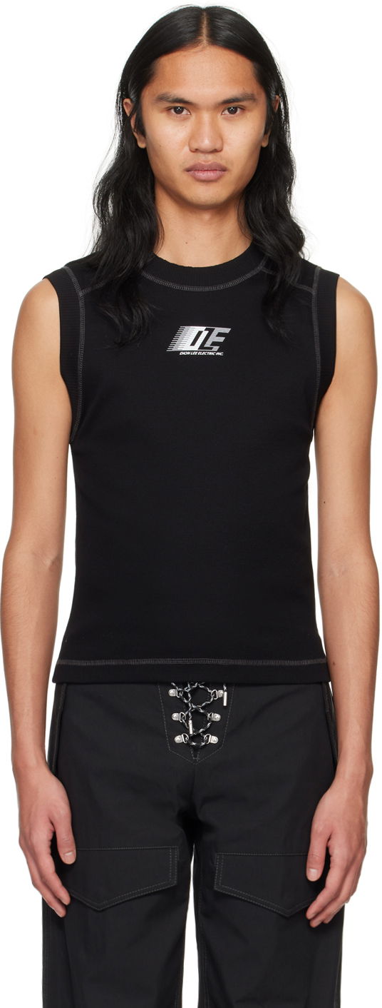 Tanktop Dion Lee Fitted Tank Top Sort | C3177PS24
