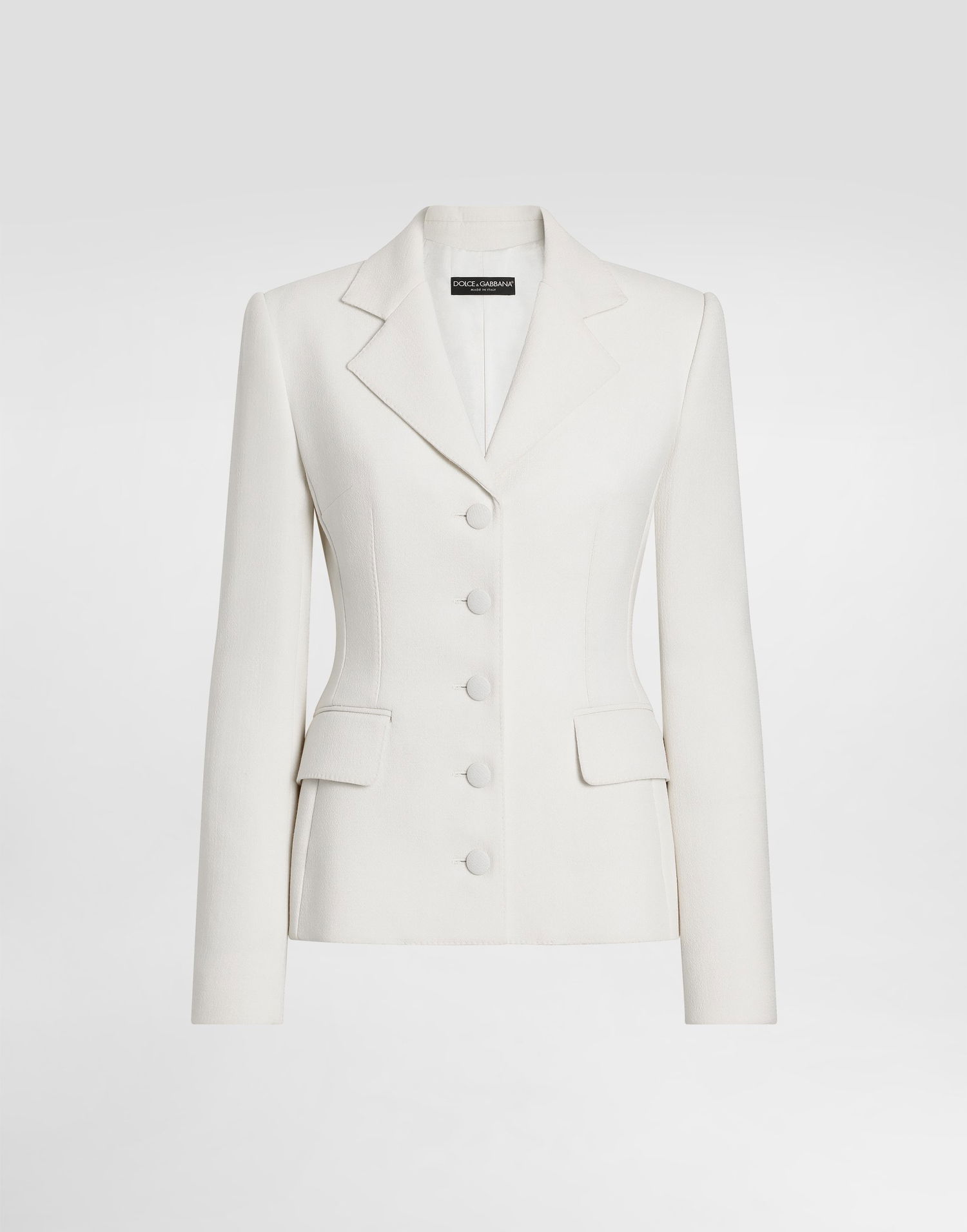 Jakke Dolce & Gabbana Dolce & Gabbana Dolce Double Crepe Jacket Hvid | F26CHTFU207W3789, 0