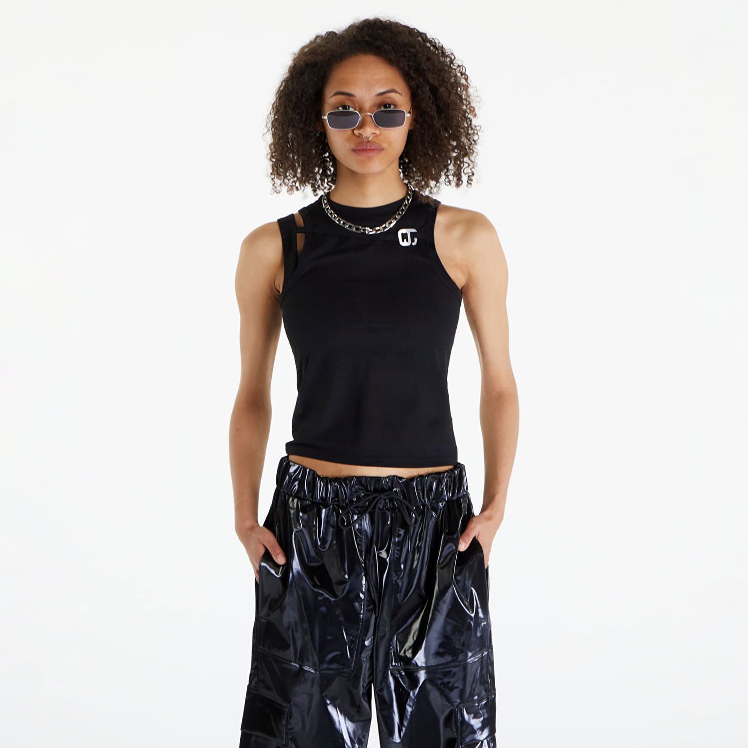 Cargo bukser HELIOT EMIL Gregaria Cutout Tank Top Sort | HE_W_13_021_C01_BLK01, 0