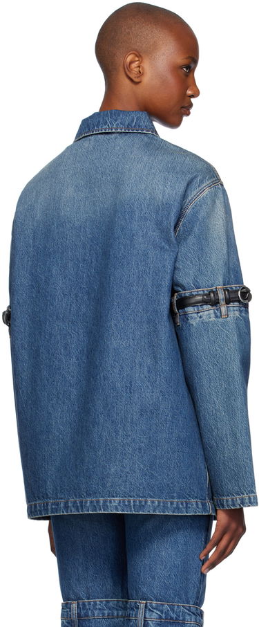 Jakke Coperni Denim Jacket With Open Elbows Blå | COPCH42252, 2