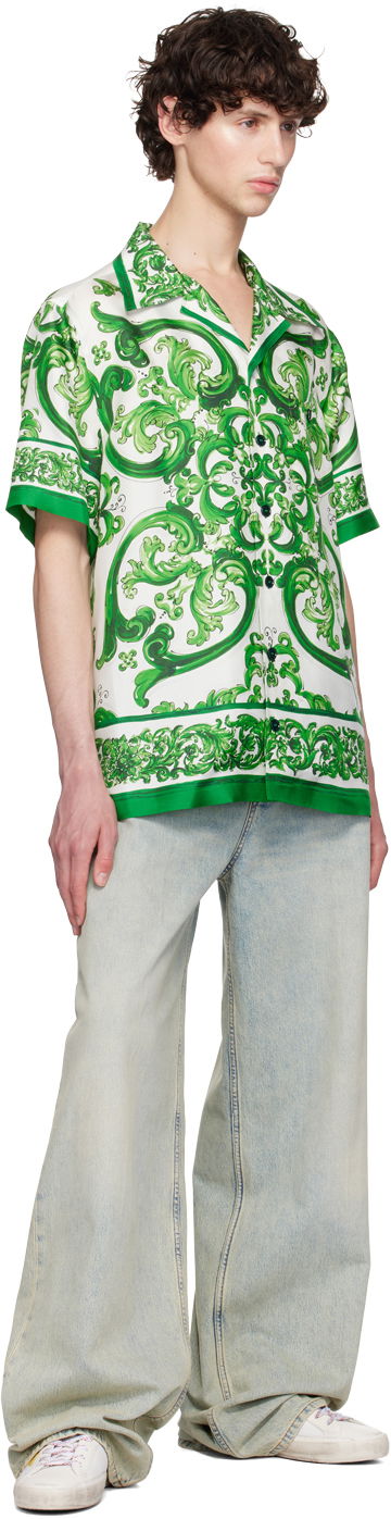 Skjorte Dolce & Gabbana Print Shirt Grøn | G5JH9THI1S6, 3
