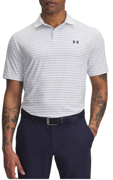 Polo skjorte Under Armour Drive Chill Printed Polo Hvid | 1389597-102, 0